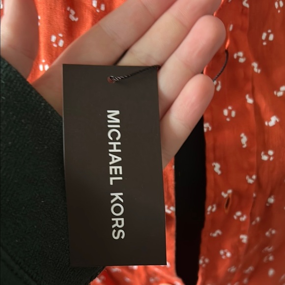 Michael Kors Red Casual Button Down Shirt - Picture 4 of 6